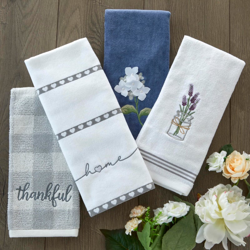 SKL Home Farm Hydrangea Hand Towel (2-Pack), Blue - Image 3